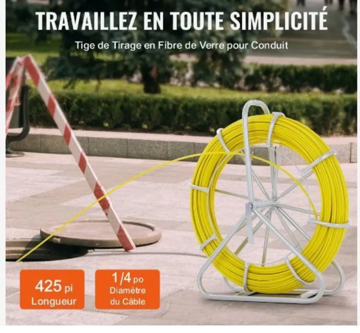 Fish Tape Fiberglass, 129.5 m, 6.4 mm - Image 3