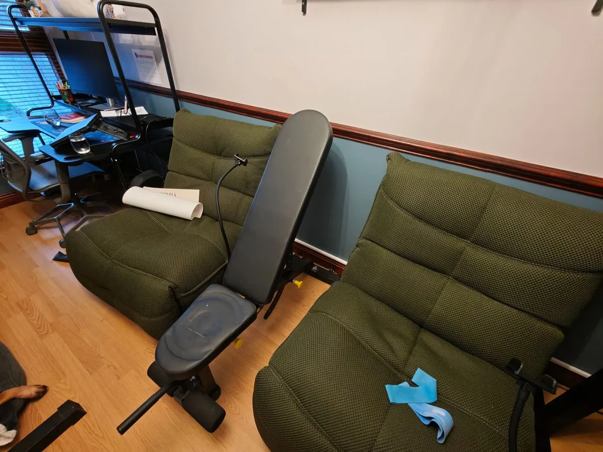 105KG WEIGHTS, 350kg RATED RACK STNDS BENCH - Image 3