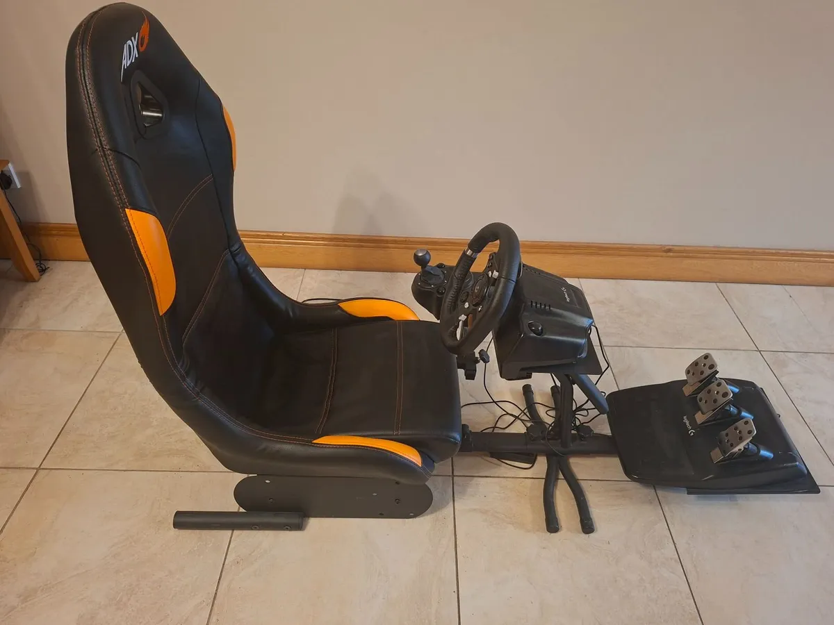 ADX gaming chair ,steering wheel ,gearbox,pedals - Image 1