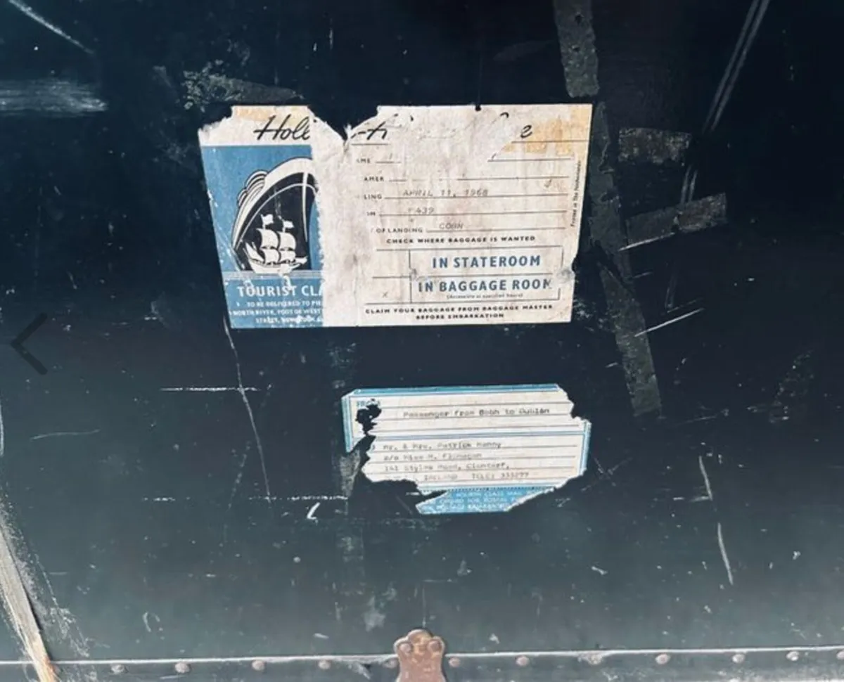 Vintage Holland America Line Steamer Trunk 1960s - Image 2