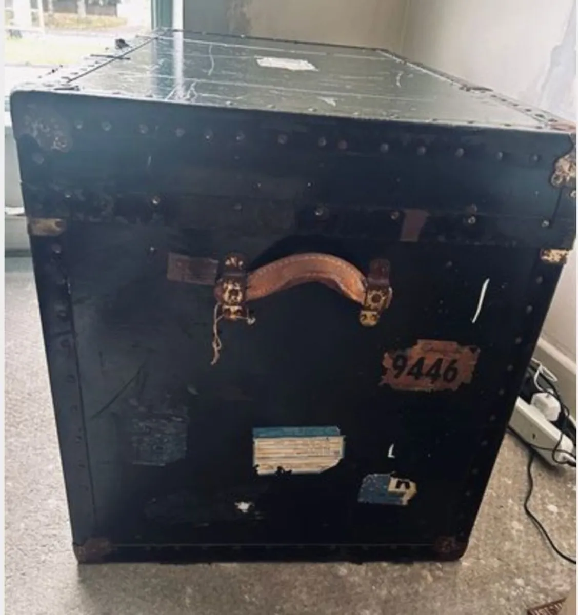 Vintage Holland America Line Steamer Trunk 1960s - Image 3