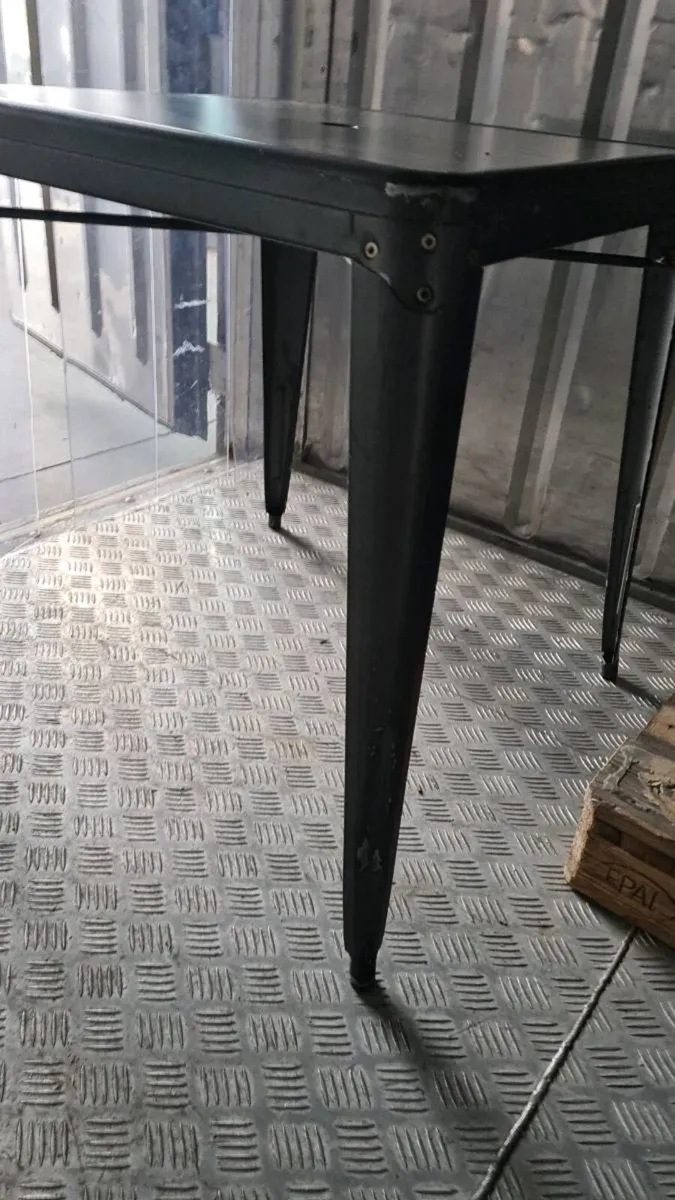 Bolero bistro steel square table black - Image 2