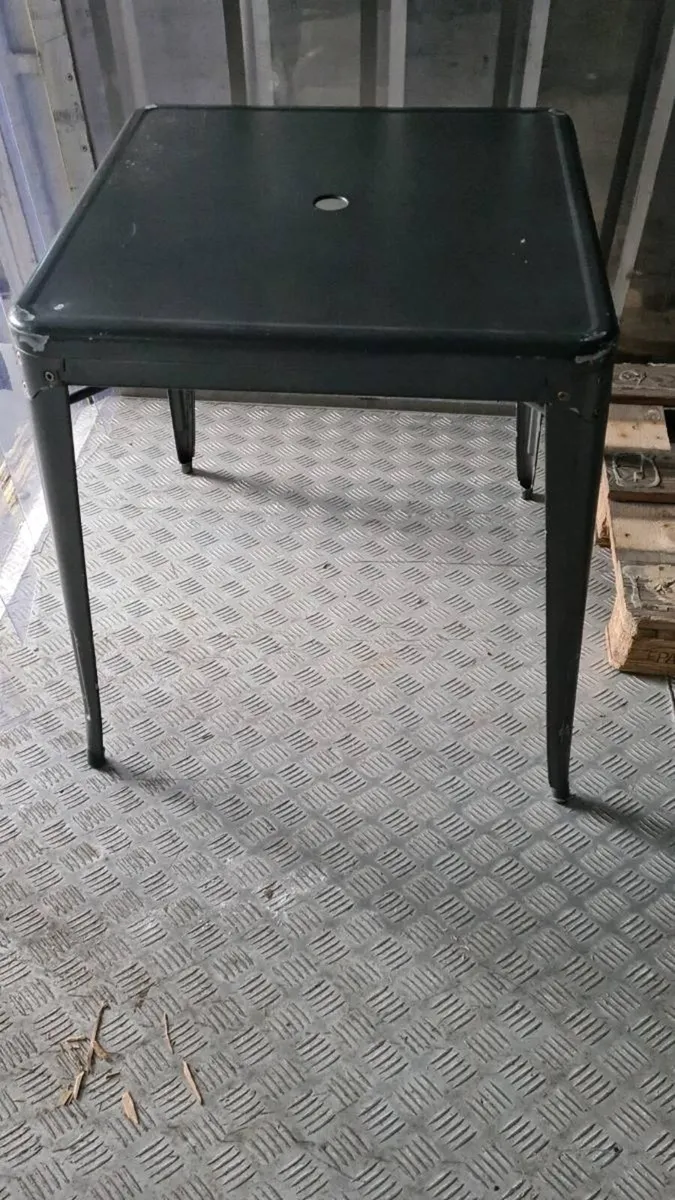 Bolero bistro steel square table black - Image 1