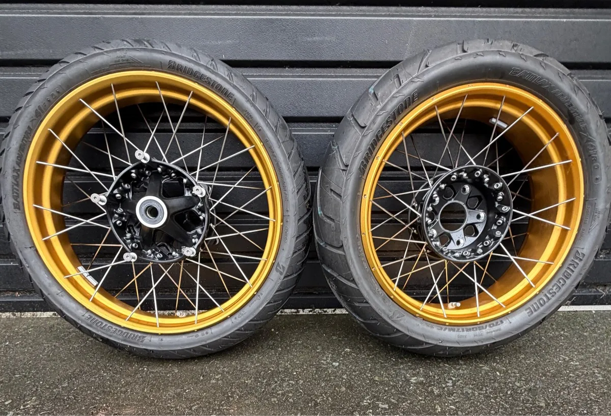 Wheels for BMW R1250 GSA Gold Spokes - Image 1