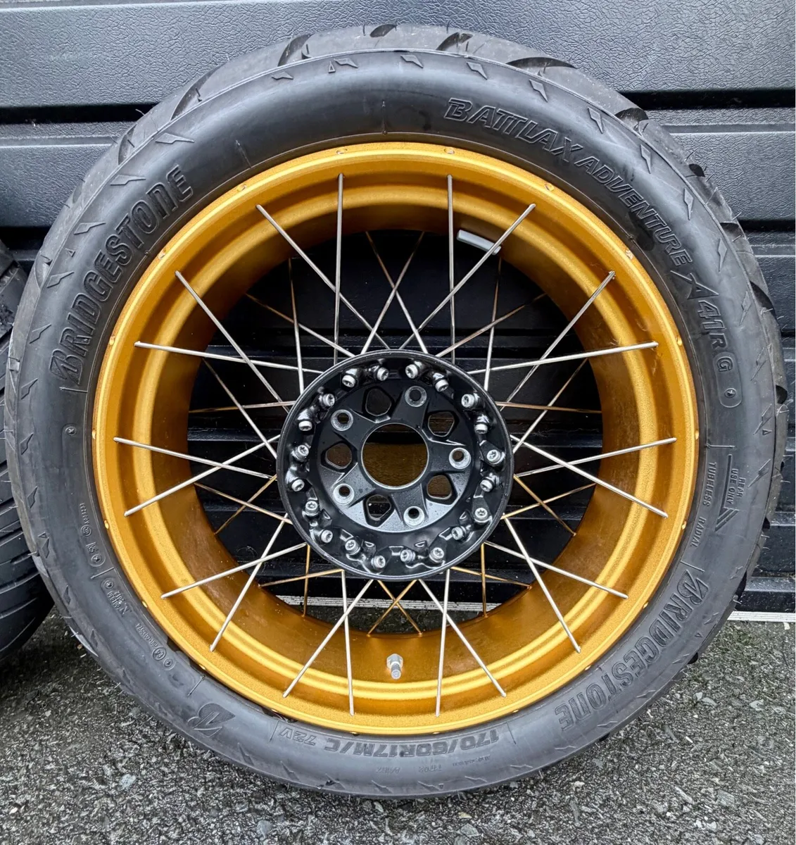 Wheels for BMW R1250 GSA Gold Spokes - Image 2