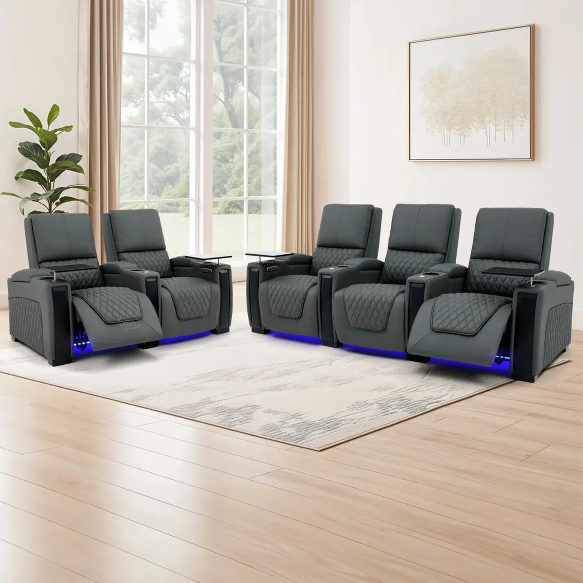 Sienna Electric Leather Recliner Sofa Set - Image 1