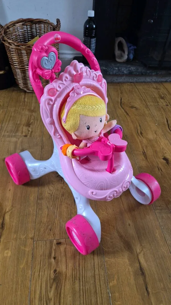 Fisherprice doll and pram