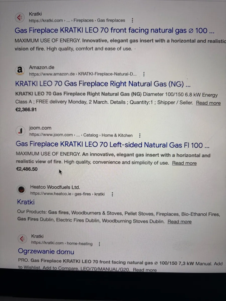 Gas insert stove 7kw - Image 2