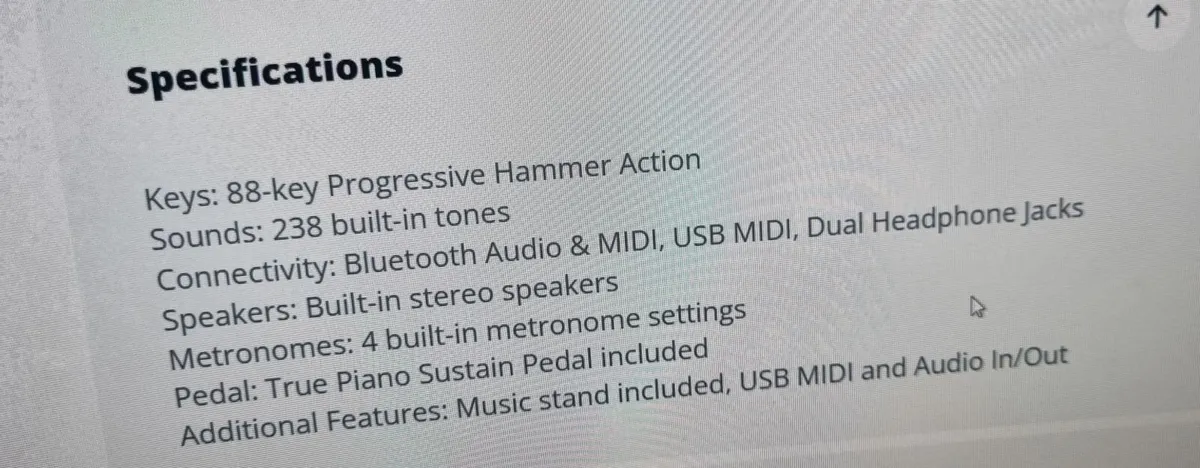 Prima 88 key digital piano - Image 4