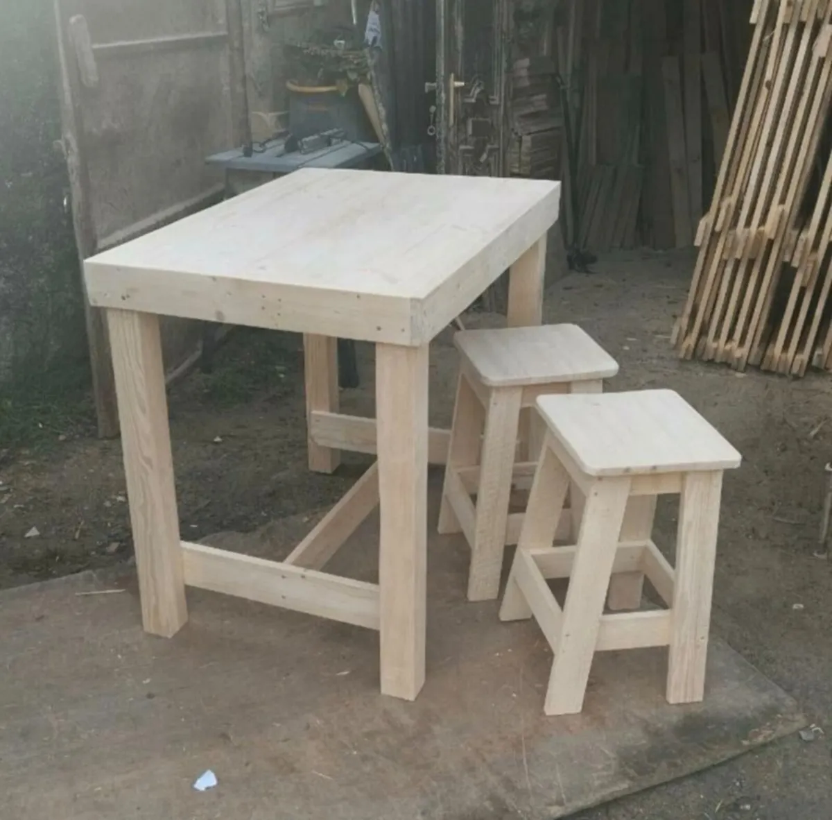 Handmade rustic table - Image 4