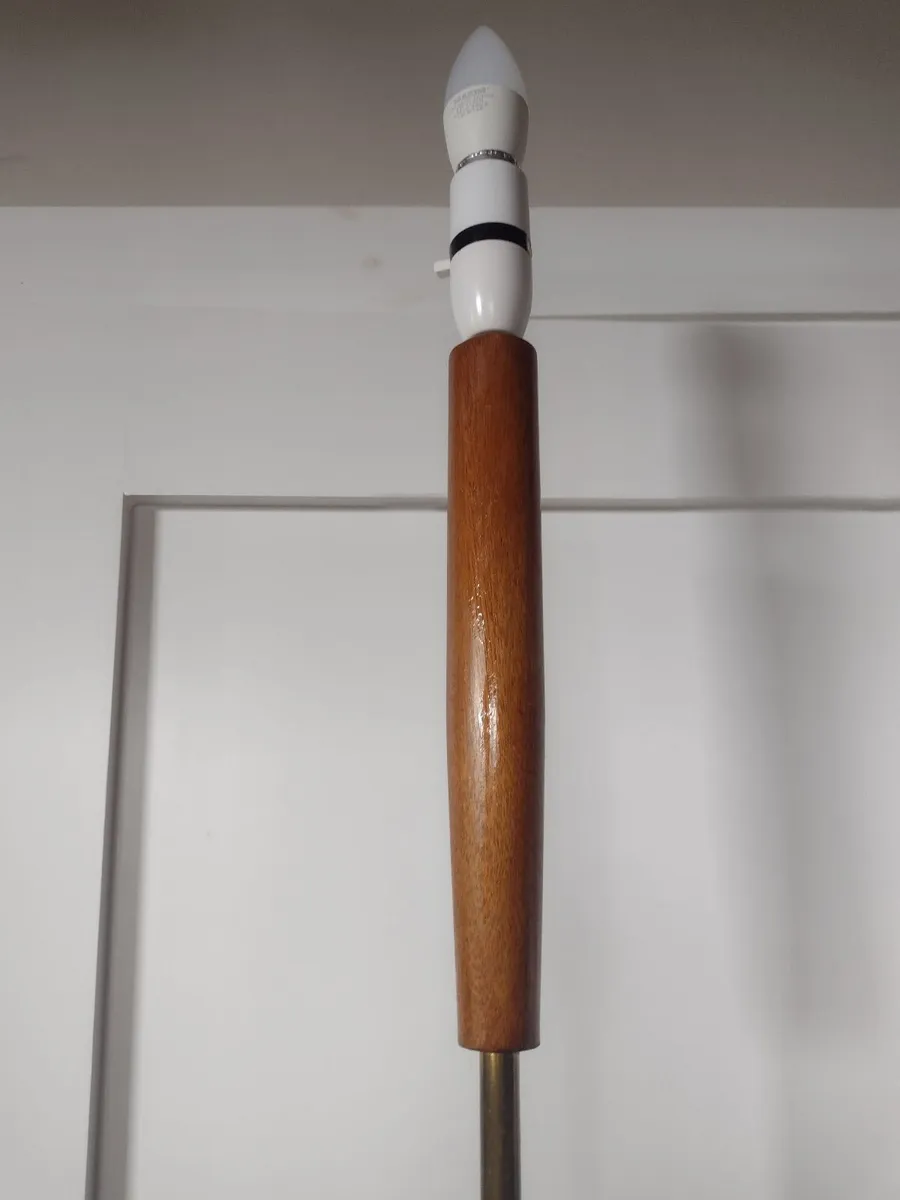 Mid century 1950's Teak & brass floor lamp - Image 1