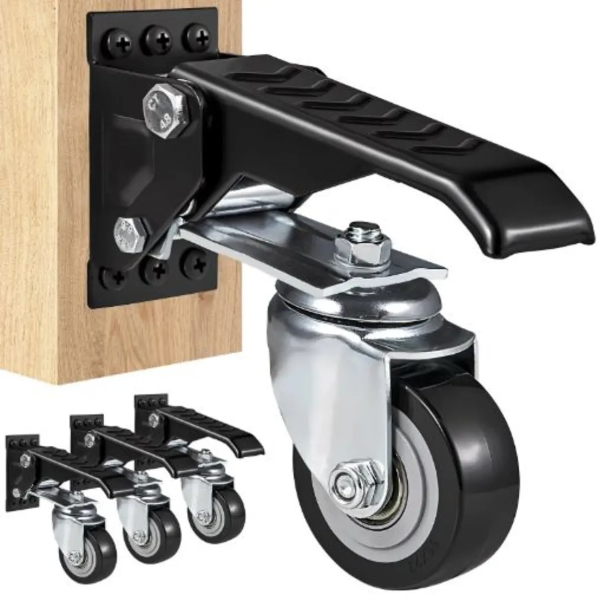 Workbench Caster Wheels,74.8kg Load Capacity, Set - Image 1