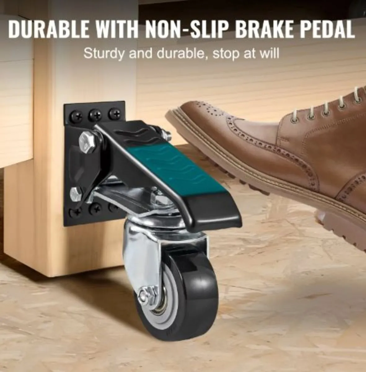 Workbench Caster Wheels,74.8kg Load Capacity, Set - Image 4