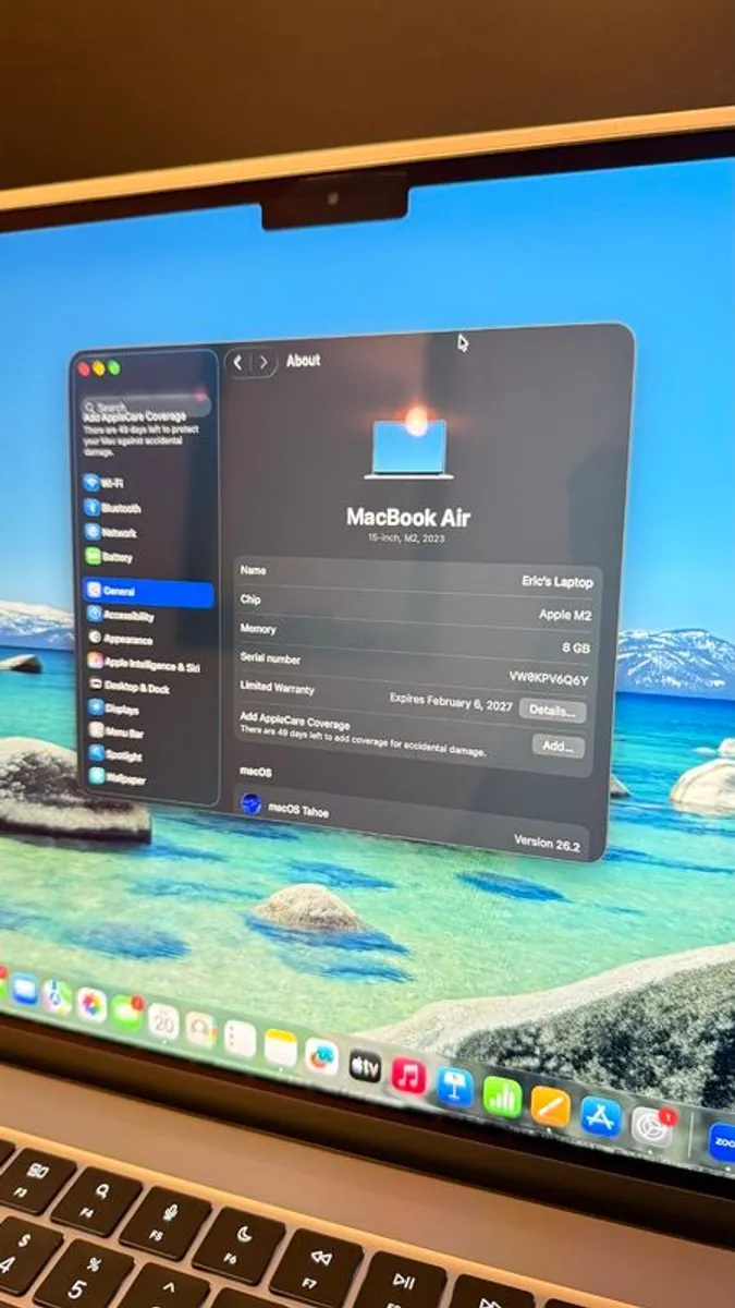 Apple MacBook Air 15 M2 8GB 256GB unused boxed warranty 2027 - Image 4