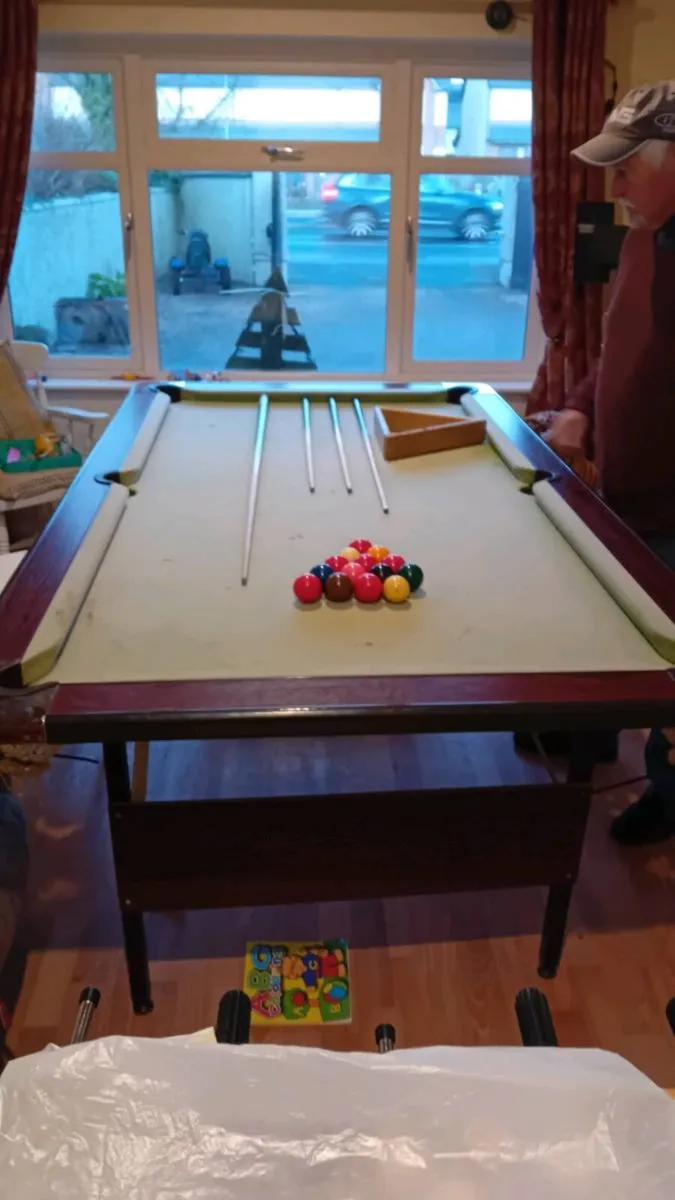 Pool table 210cm USED condion with damage to surfa - Image 1