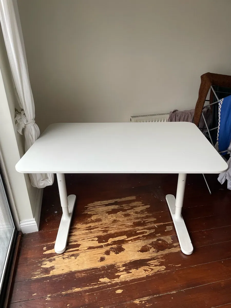 White IKEA Desk - Image 1