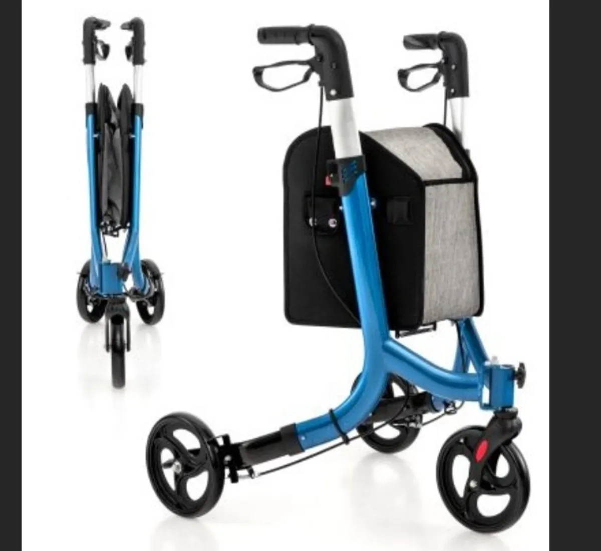 New Postage 3-Wheel Foldable Rollator Walker - Image 1