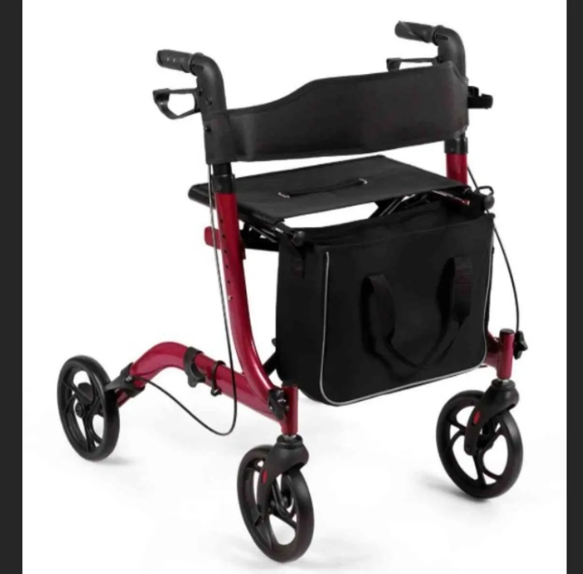 New Postage 2 in 1 red walker rollator with seat - Image 1