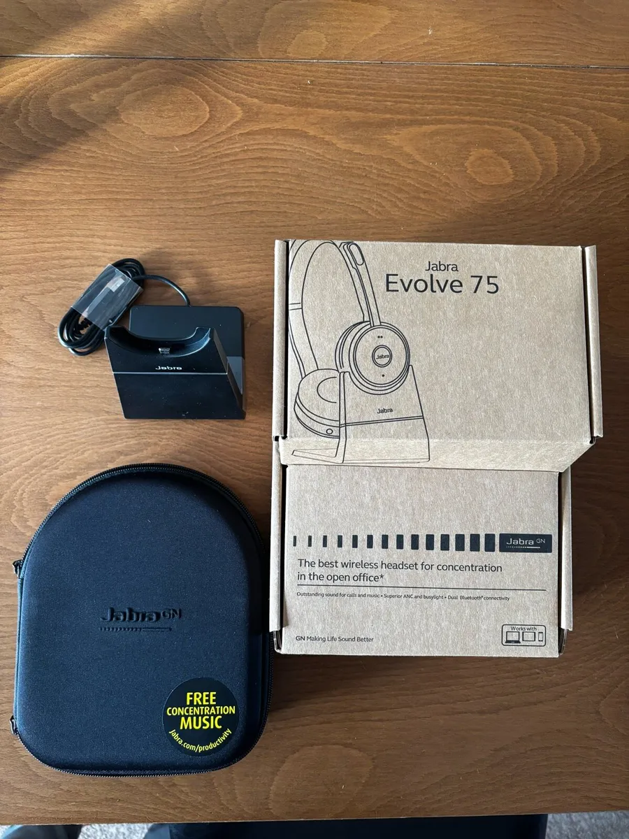 Jabra Evolve 75 MS Wireless Headset (brand new) - Image 1