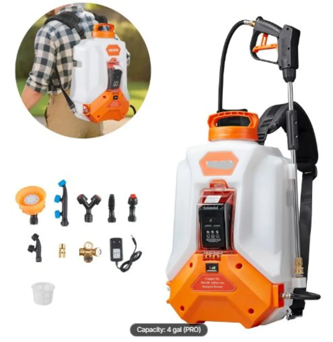 Battery Powered Backpack Sprayer, 16L Electric - Image 1