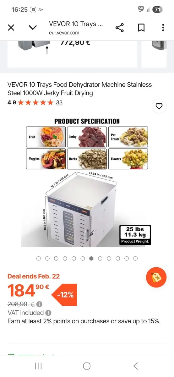 Vevor dehydrator - Image 1