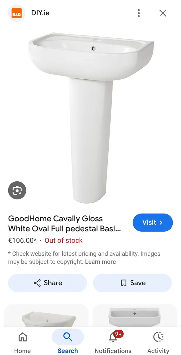 Goodhome Cavally basin and pedestal set - Image 2