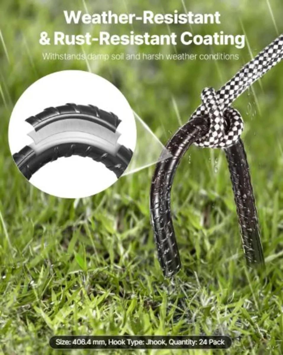 406,4 mm / 16-Inch 24 Pack Rebar Stakes Heavy Duty - Image 4