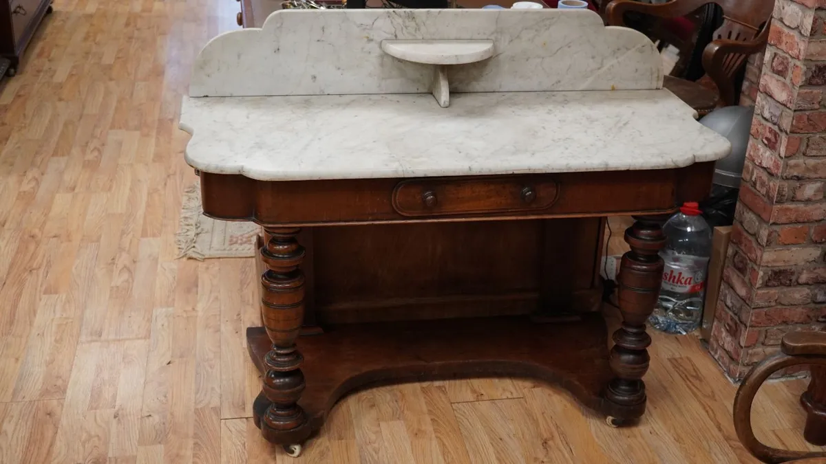 Victorian Marble Top Washstand - Image 2