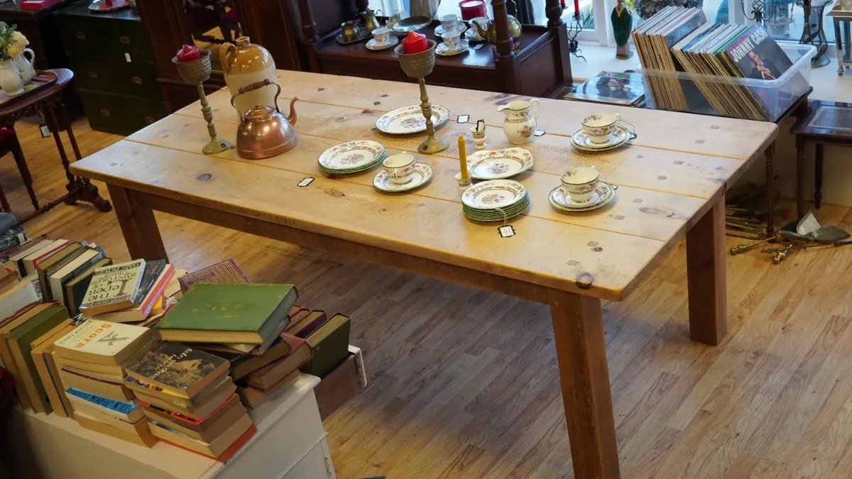 Vintage Oak Farmhouse Refectory Table - Image 3