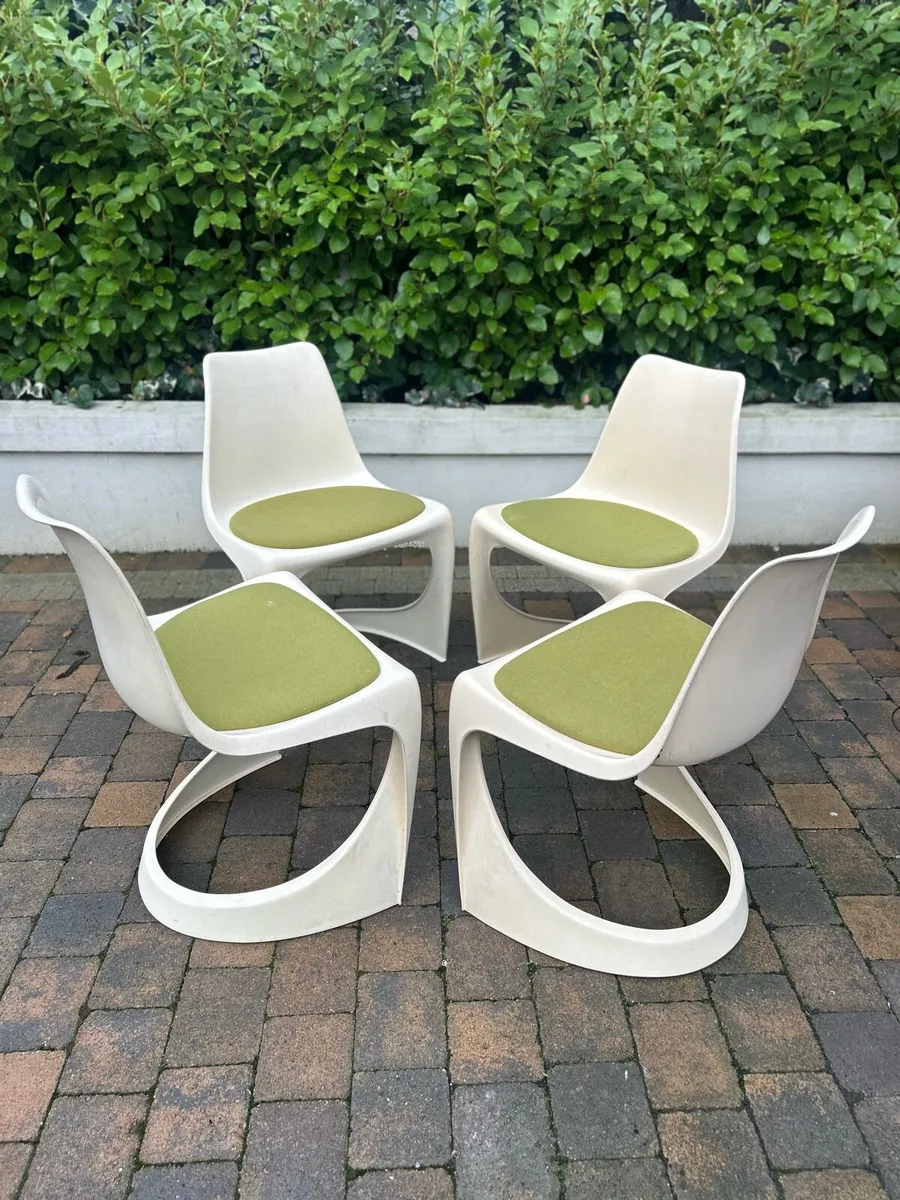 Mid century chairs x 4 retro vintage - Image 1