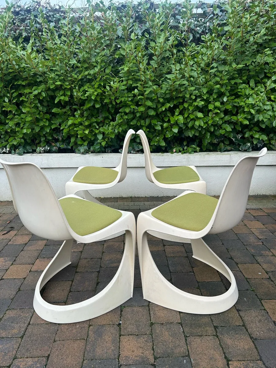 Mid century chairs x 4 retro vintage - Image 3