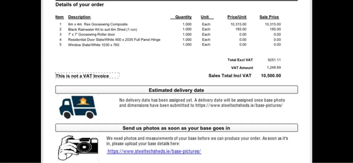 6m x 4m garage - Image 2