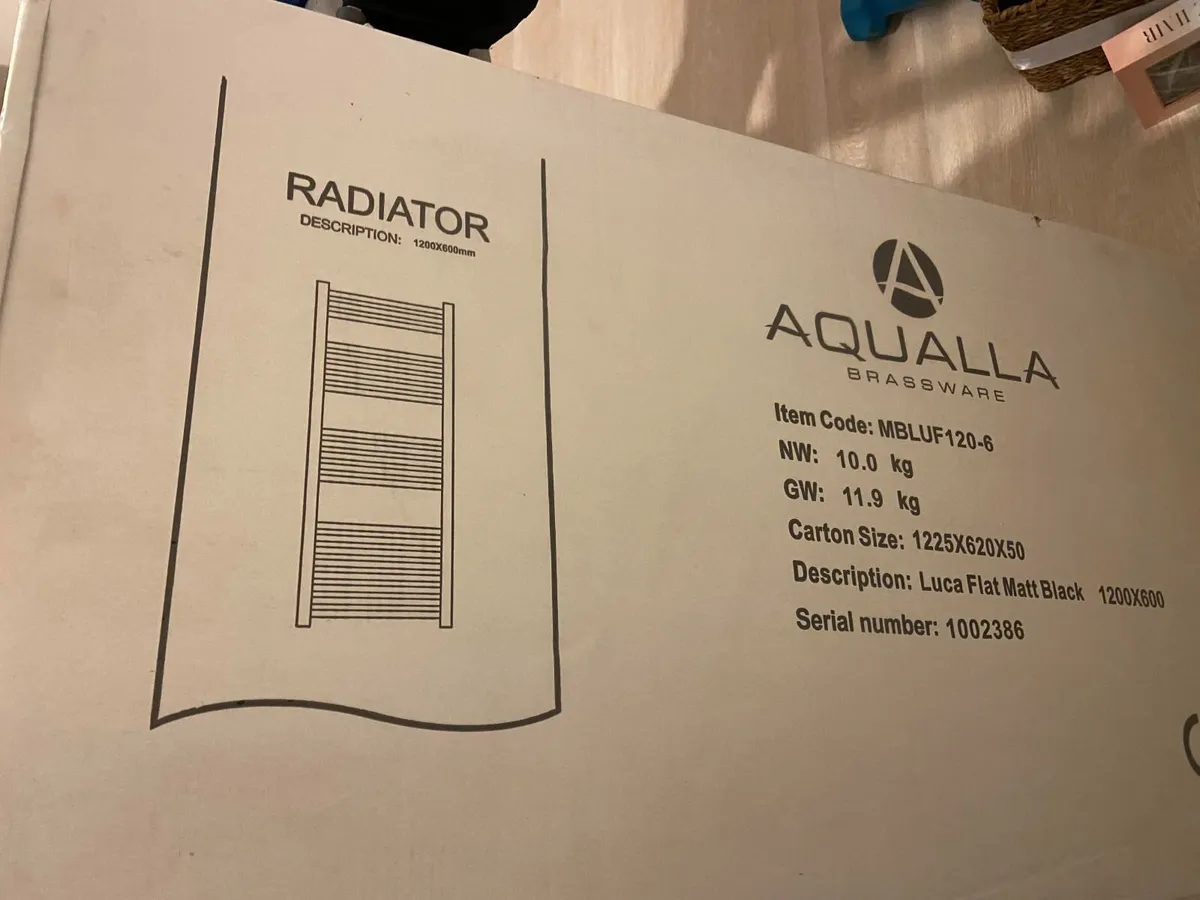 Matt Black Towel Radiator - Image 2