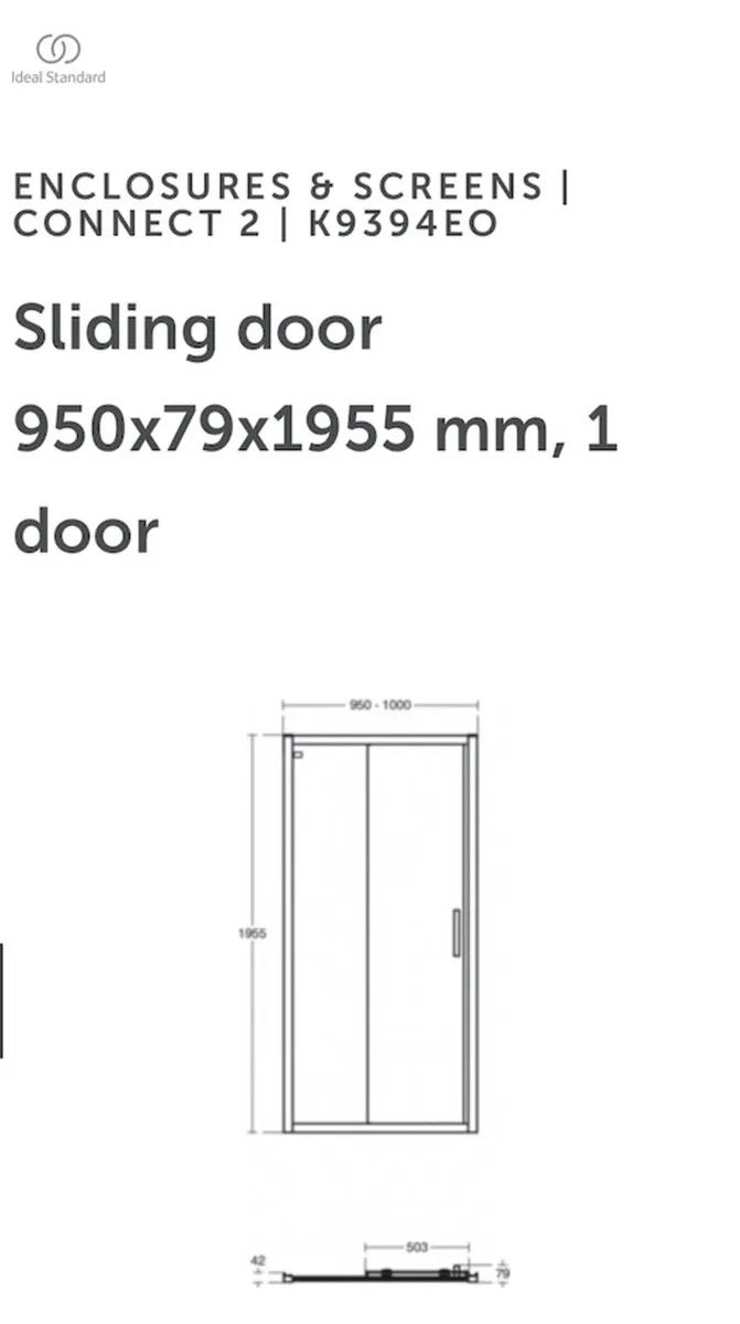 Sliding Shower Door - Image 2