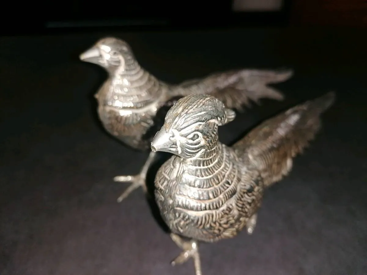 French Silver Plated Pheasants - Image 2