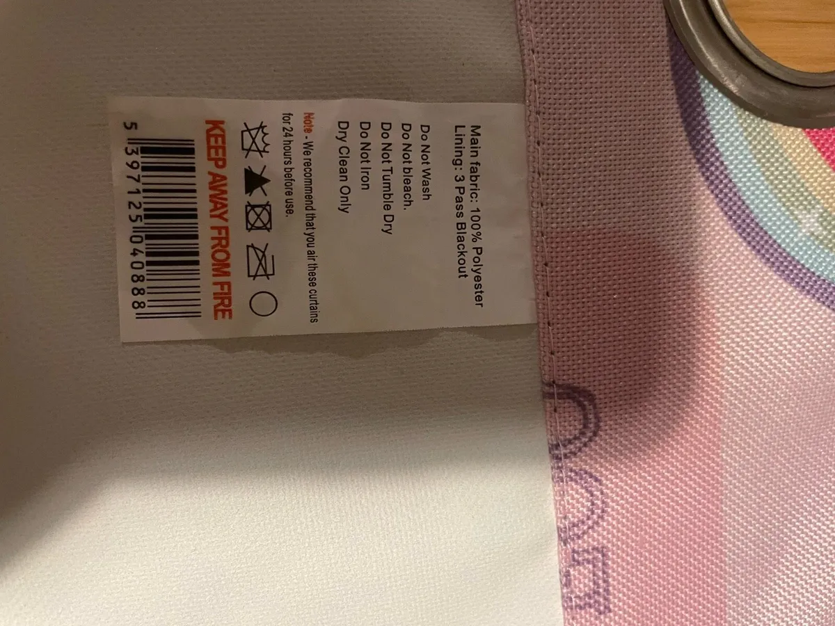 Princess unicorn black out curtains - Image 3