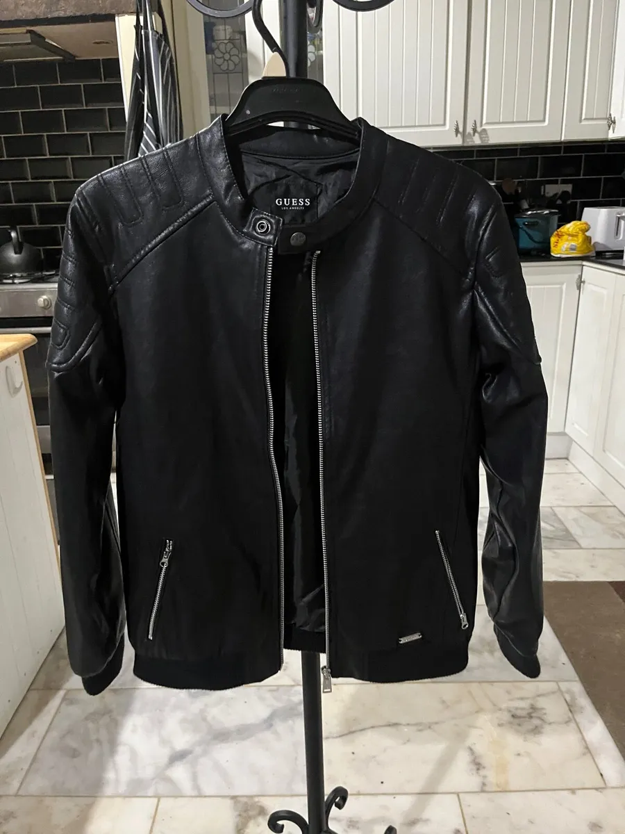 GUESS faux leather Bomber Jacket - Image 1