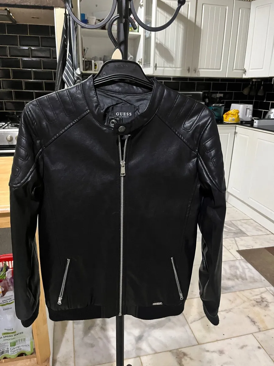 GUESS faux leather Bomber Jacket - Image 4