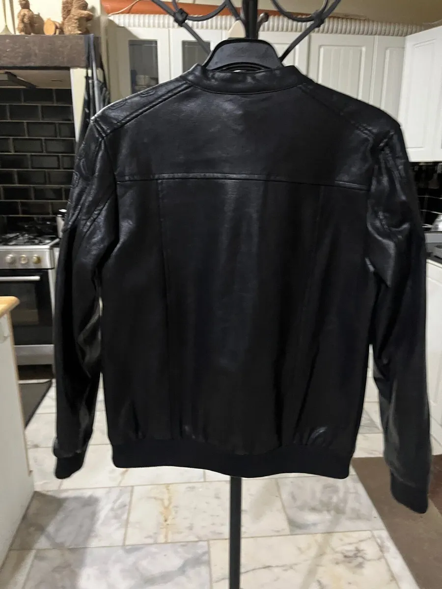 GUESS faux leather Bomber Jacket - Image 3