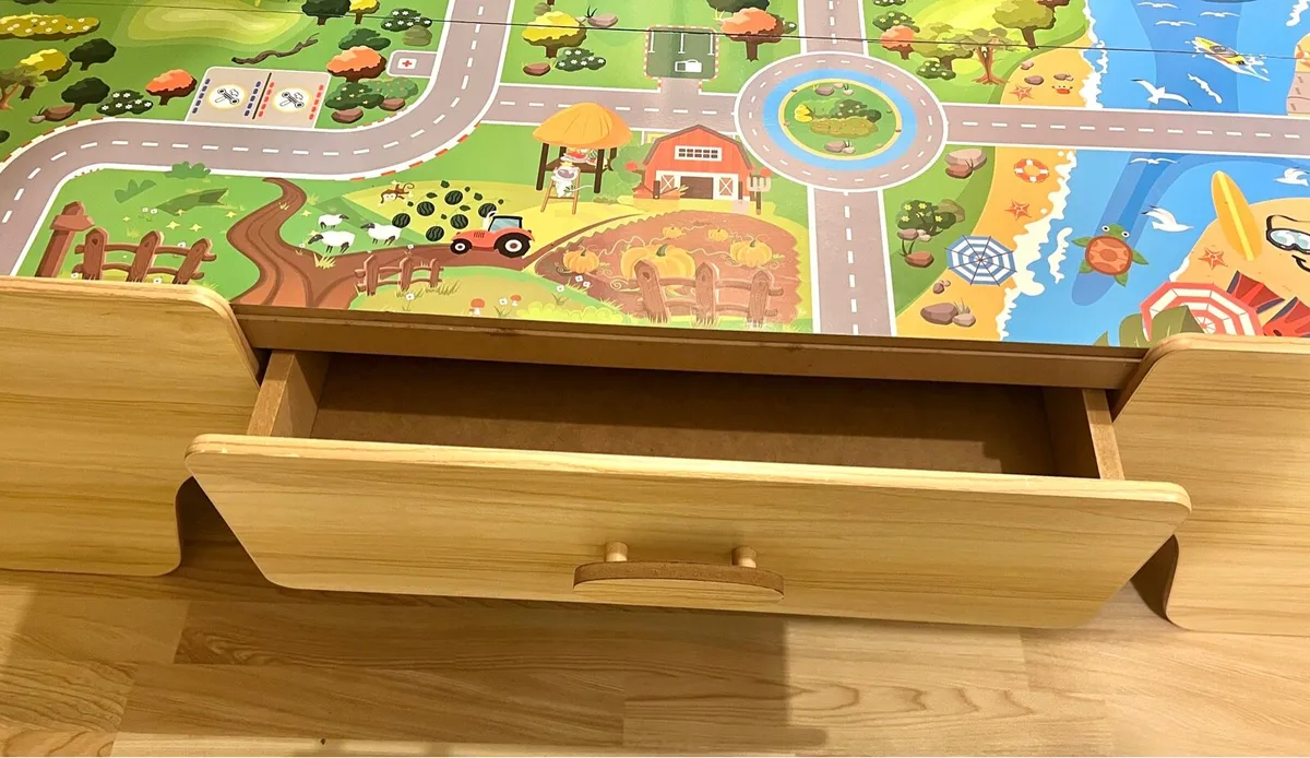 Squirrel Play Wooden Train Set Table 100 Pieces - Image 4