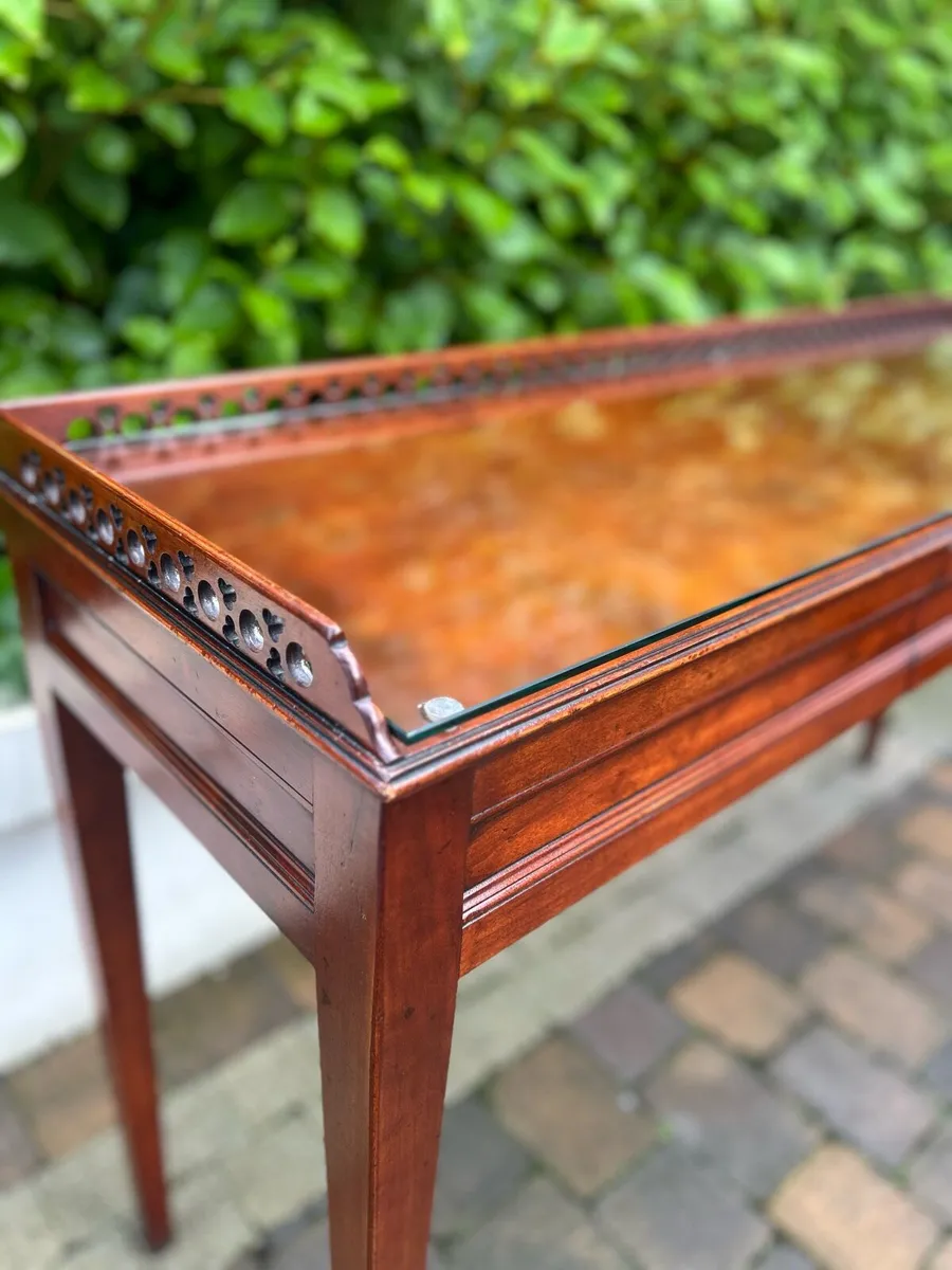 Antique console table / desk display table - Image 1