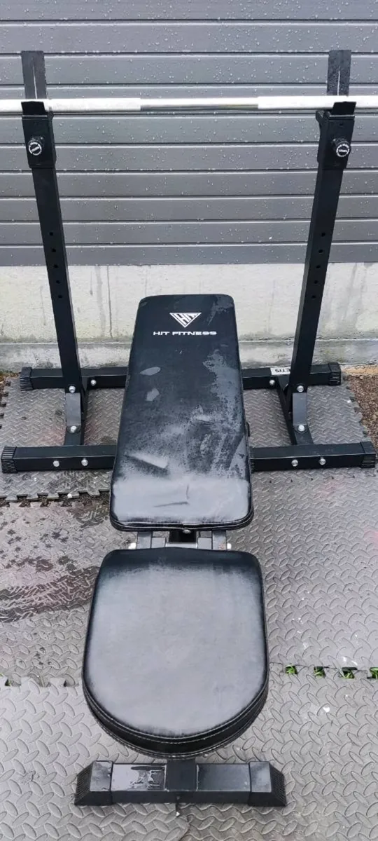 105 KG Olympic Weights Squat Stands Barbell  Bench - Image 2