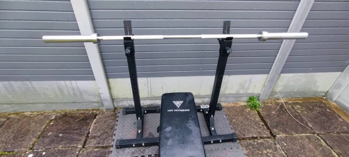 105 KG Olympic Weights Squat Stands Barbell  Bench - Image 1