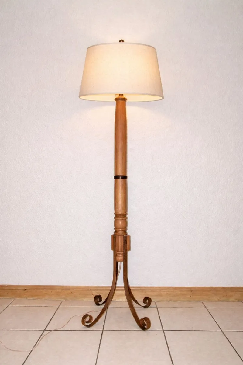 Tall Solid Wood Floor Lamp Base – 155cm