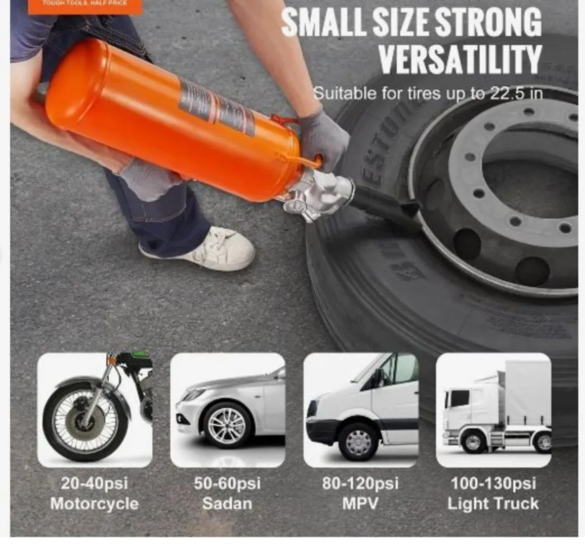 Tire Seater, 2.1 Gal/8 L Air Tire Blaster - Image 2