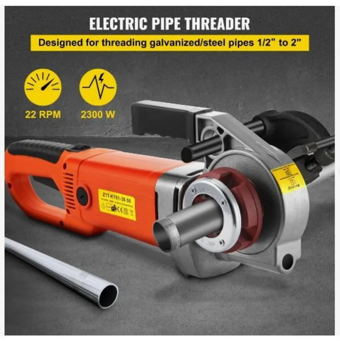 Electric Pipe Threader, 2300W Pipe - Image 2