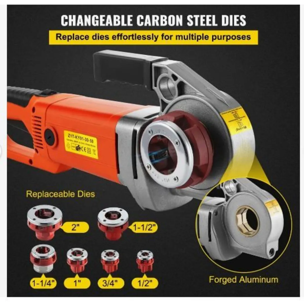 Electric Pipe Threader, 2300W Pipe - Image 3