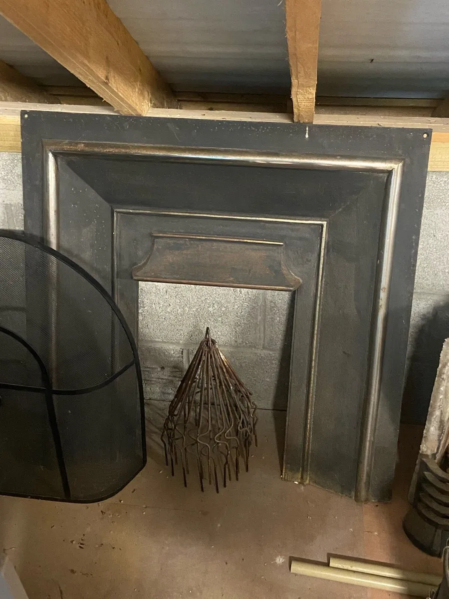 Fireplace surround and backing - Image 1
