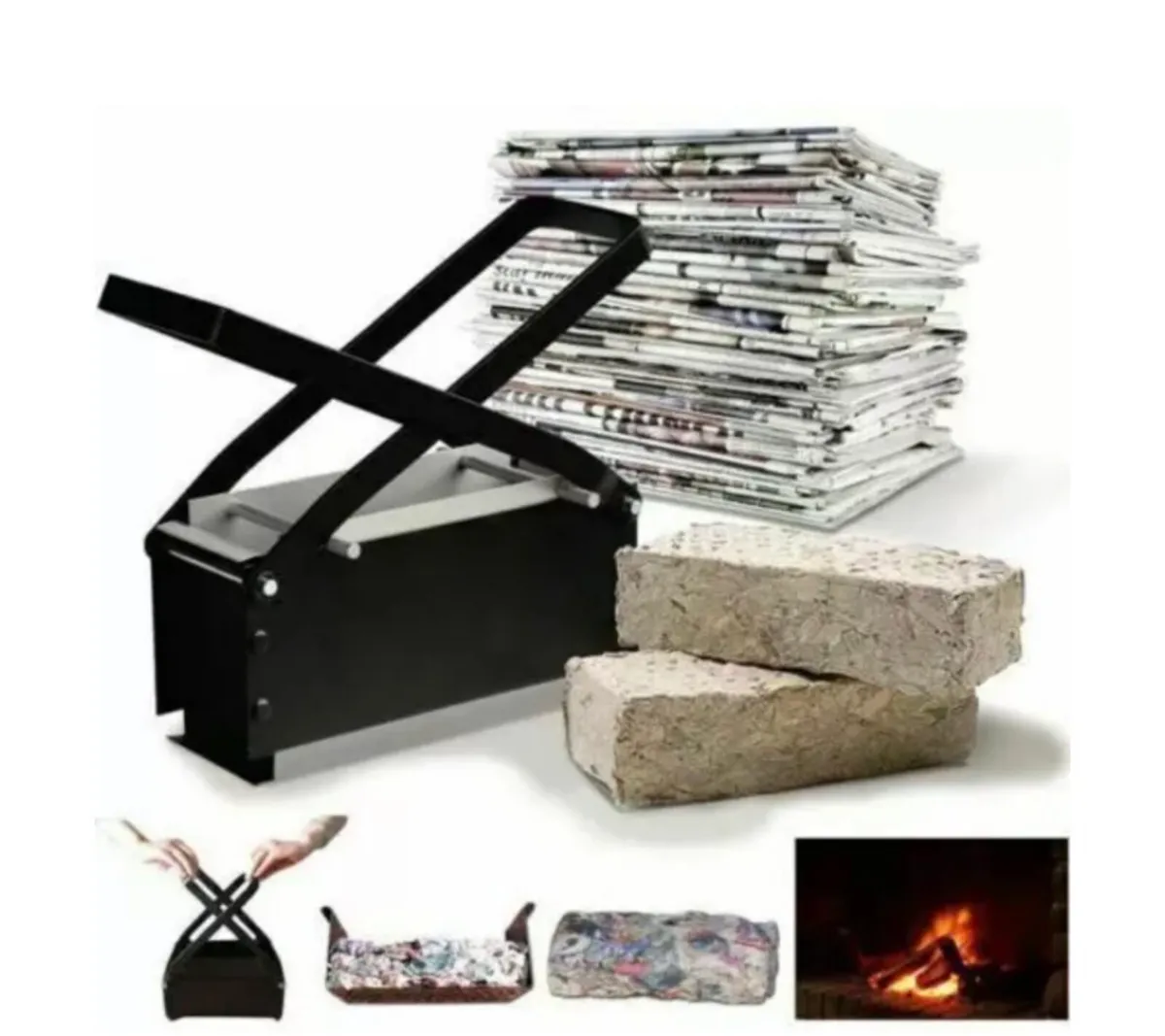 Paper Briquette Fire Log Firelog Maker NEW - Image 1