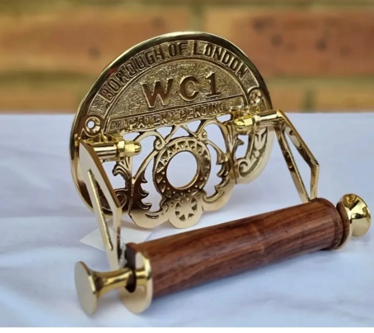 New Solid Brass Toilet Roll Holder Retro - Image 1